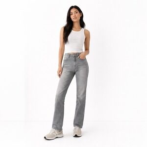 Levis 552 Mid Rise Straight Leg Jeans Women Grey Denim 10 Y2K Clean Girl Utility